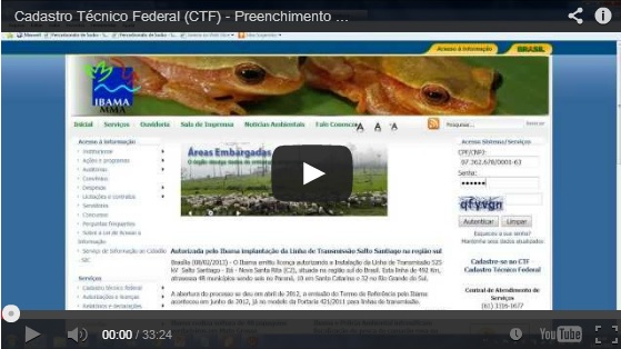 Cadastro Técnico Federal (CTF) – Preenchimento e dúvidas