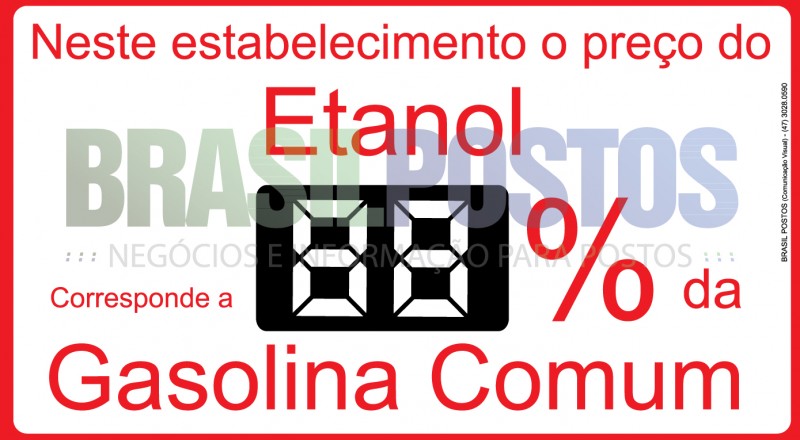 Posto sem relação entre preços da gasolina e do álcool vai ser multado