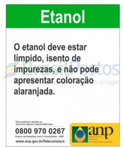 Aviso Etanol