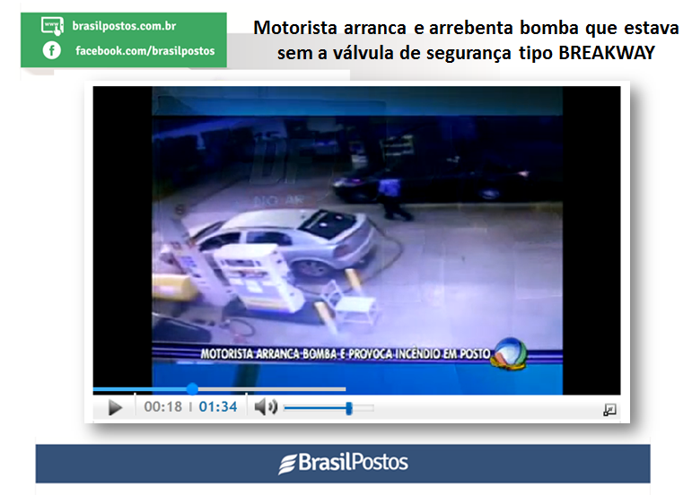 Vídeo com mangueira presa, homem arranca com o carro e causa explosão em posto de combustível