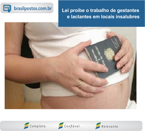 Lei proíbe o trabalho de gestantes e lactantes em locais insalubres