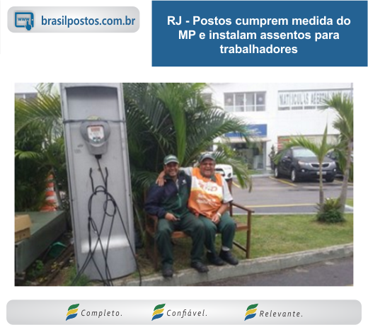 RJ - Postos cumprem medida do MP e instalam assentos para trabalhadores