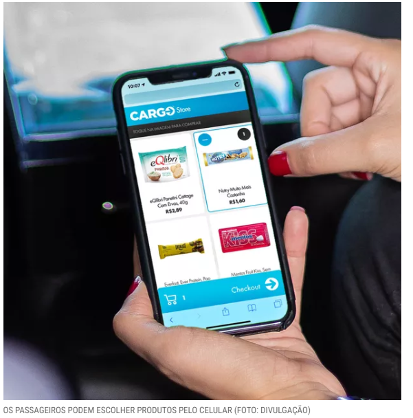Motoristas do Uber podem ganhar renda extra com venda de produtos da loja de conveniência