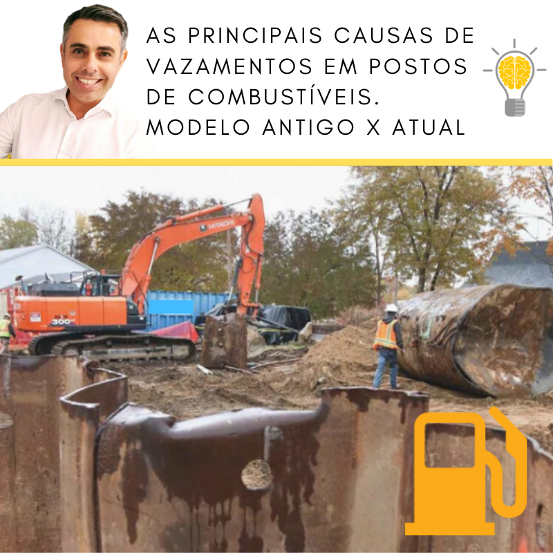 As principais causas de vazamentos em postos de combustíveis. Modelo antigo X atual