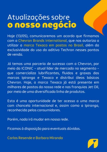 Rede Texaco Retorna Ao País Rede Texaco retorna ao país