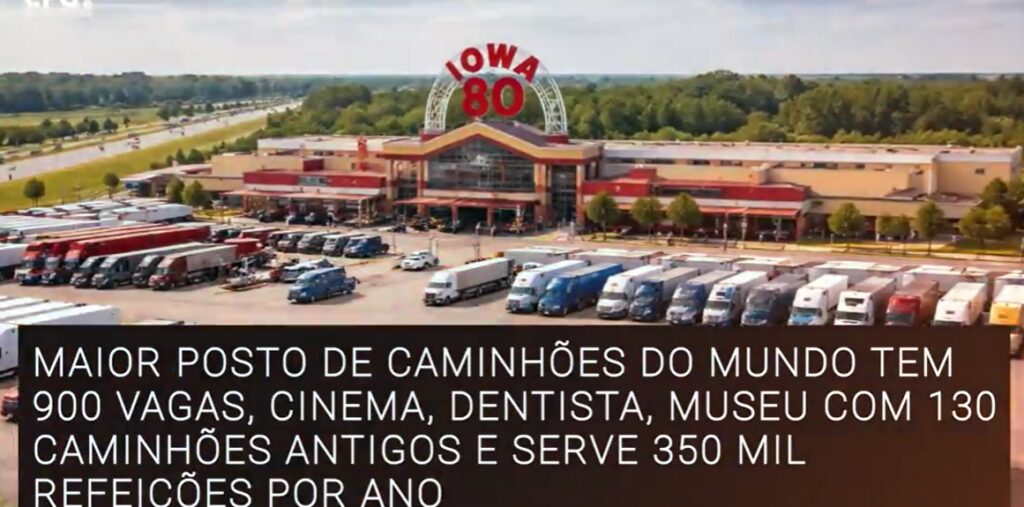 Posto gigante com 900 vagas para caminhões tem até cinema e dentista; serve mais de 350 mil refeições por ano