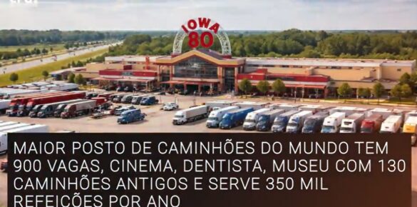 Posto gigante com 900 vagas para caminhões tem até cinema e dentista; serve mais de 350 mil refeições por ano