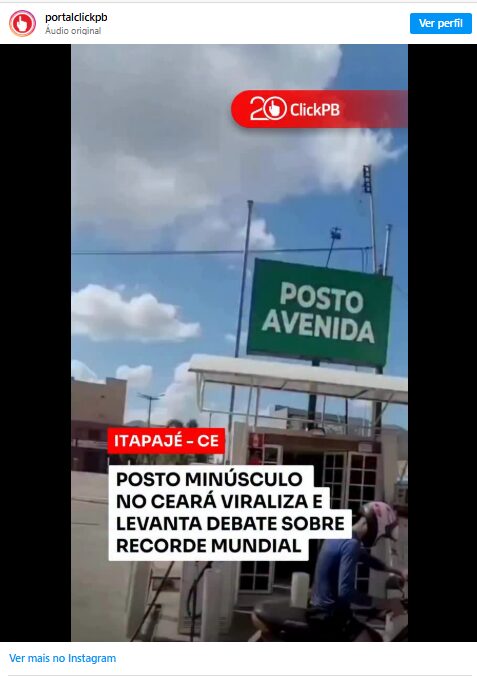 O menor posto de combustível do mundo fica no Ceará?