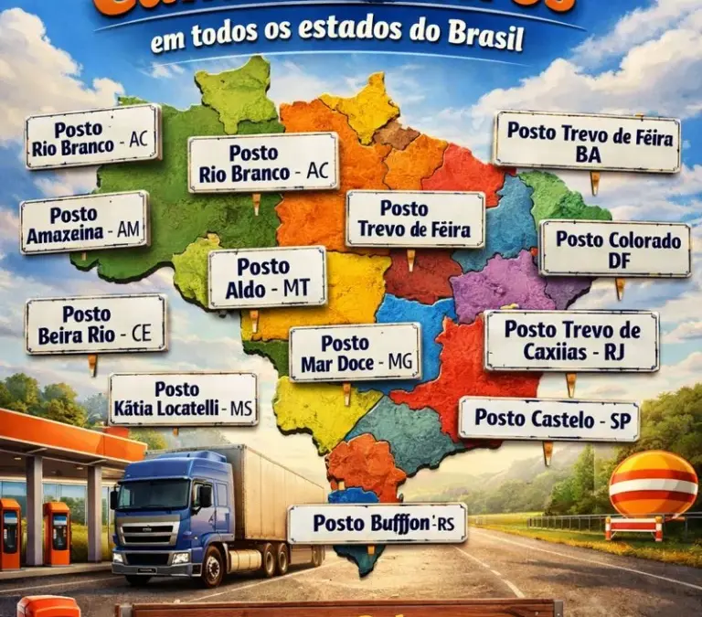 Conheça os 5 postos de combustíveis mais bem avaliados pelos caminhoneiros.