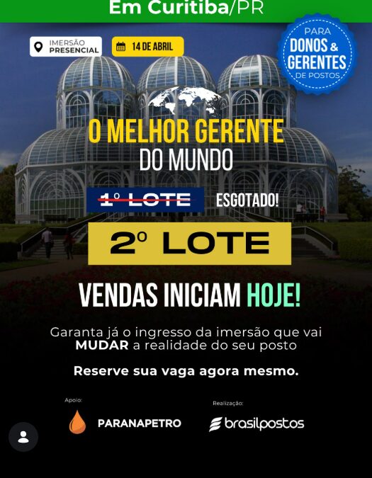 Início do segundo lote:  treinamento “O Melhor Gerente do Mundo” em Curitiba