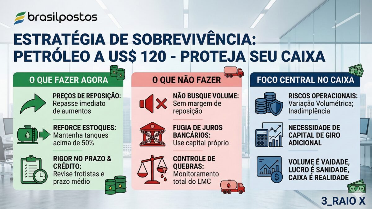 ⚠️ URGENTE: O “Efeito Tesoura” no seu Posto – O que fazer com o Petróleo a US$ 120?