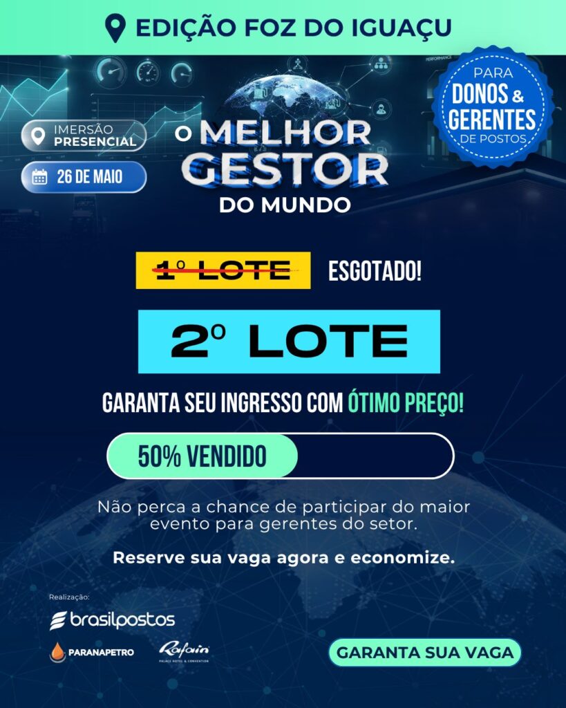 PENÚLTIMO LOTE ABERTO: Treinamento “O Melhor Gerente do Mundo” chega a Foz do Iguaçu com módulo de IA e promete nova imersão de alto impacto