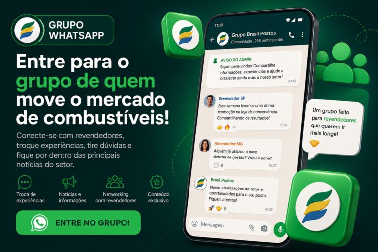 Grupo de Whatsapp Brasil Postos – No mercado de combustíveis, quem decide sozinho decide pior