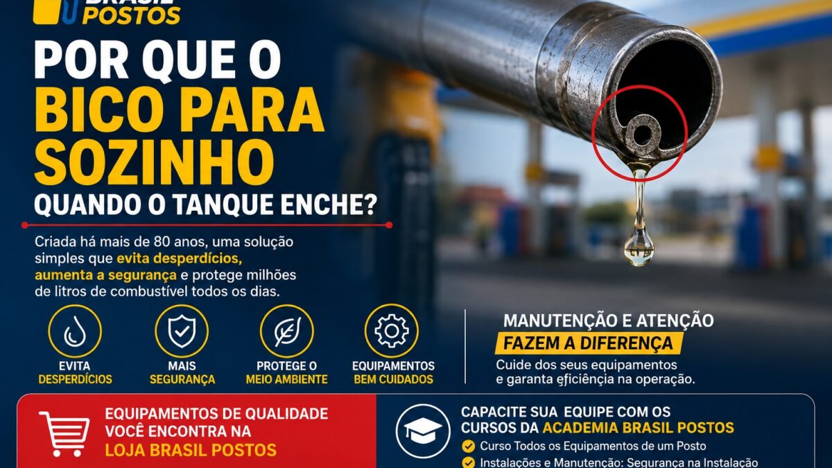 Por que o bico para sozinho quando o tanque enche?