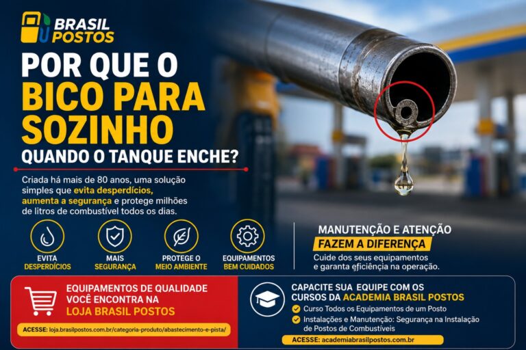 Por que o bico para sozinho quando o tanque enche?