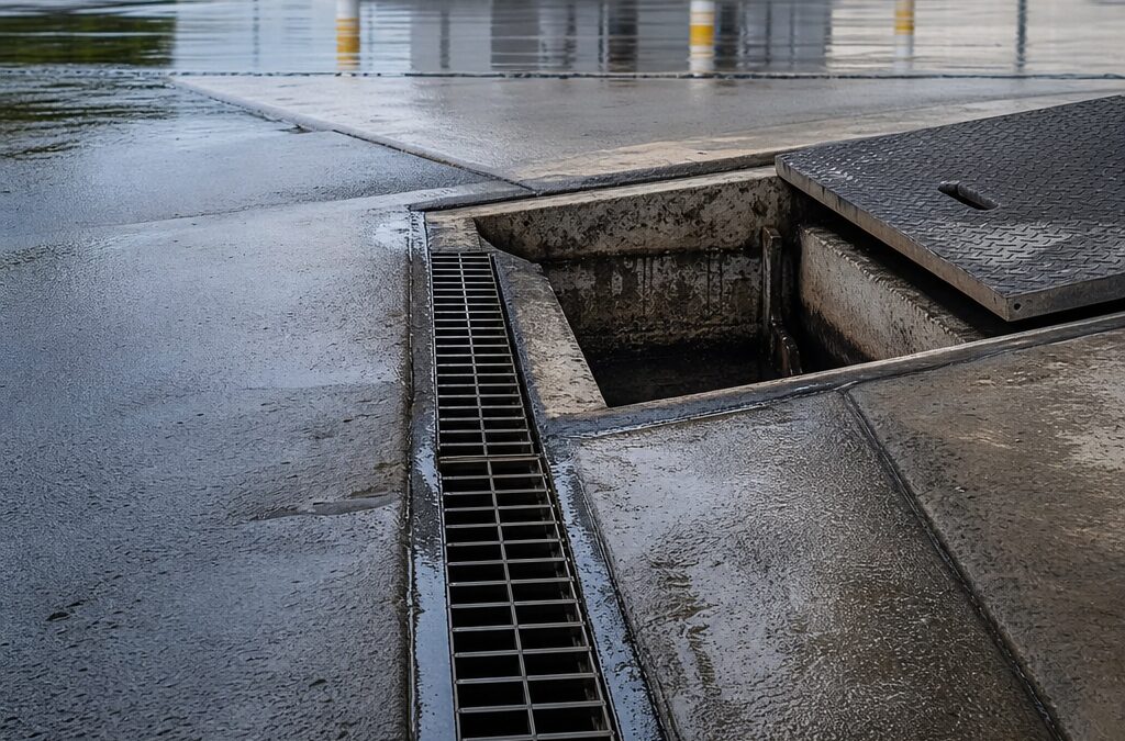 Canaletas e caixa separadora: a manutenção que evita multa ambiental e interdição do posto