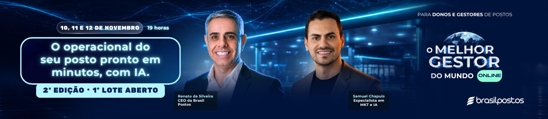 O Melhor Gestor do Mundo Online, 2ª edição: 10, 11 e 12 de novembro, às 19h