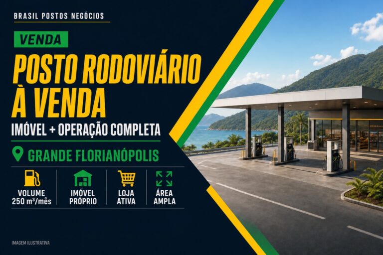 Posto rodoviário com imóvel próprio à venda na Grande Florianópolis
