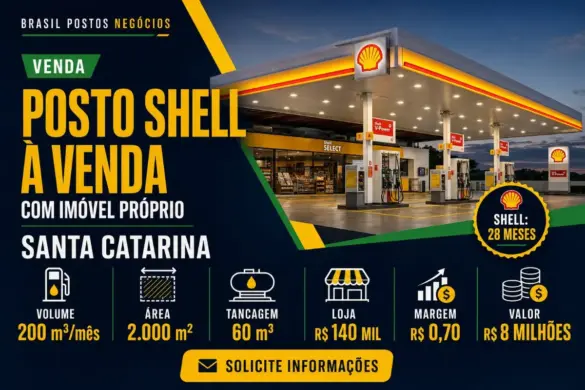 Card da Vitrine Negócios para posto Shell à venda em Santa Catarina