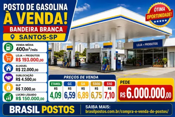 Posto à venda no litoral de São Paulo