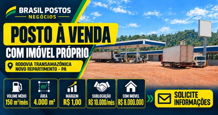 Posto à venda em Novo Repartimento com imóvel próprio