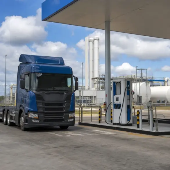 Posto de abastecimento de biometano para caminhões